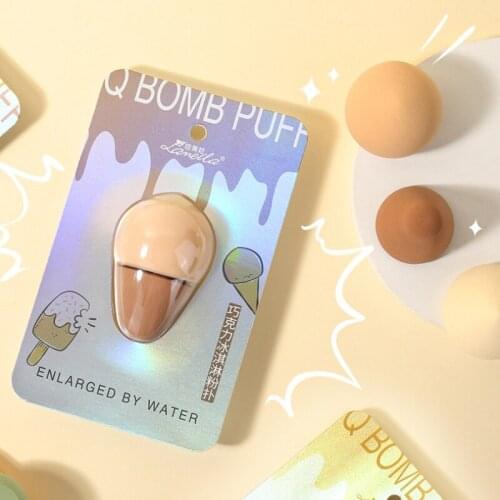 Mini Ice Cream Makeup Sponge Cosmetic Puff Bulk Non-latex Wet And Dry Cushion Foundation Smooth Sponge Make Up Tool TSLM1