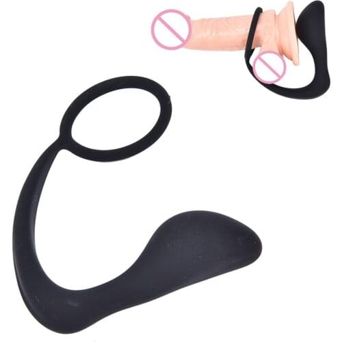 Men sexy toys Silicone Male Prostate Massager Cock Ring Anal Butt Plug for Men, Adult Erotic Anal Sex Toys