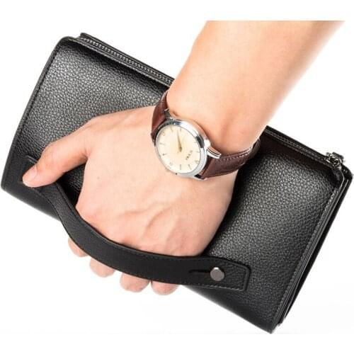 2020 Famous Brand Men Wallet Luxury Long Clutch Handy Bag Moneder Male Leather Purse Mens Clutch Bags carteira Masculina