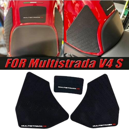 Motorcycle Tank Pad Protector Sticker Decal Gas Knee Grip Tank Traction Pad Side 3M FOR Ducati Multistrada V4 S 2021