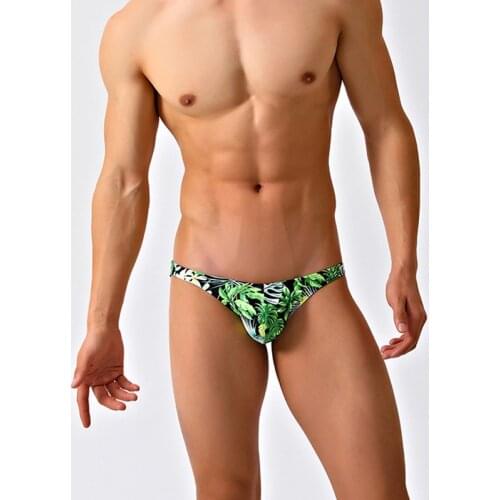 New green sexy tight narrow low waist swimwear 2021 men swimming pool party sports surf shorts men swim briefs bikini swimsuits