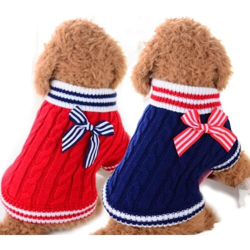 Wholesale Factory Wholesale Hot Pet Sweater Dog Navy Sweater VIP Clothing Winter Clothing Teddy Clothing Supplies Cross-border