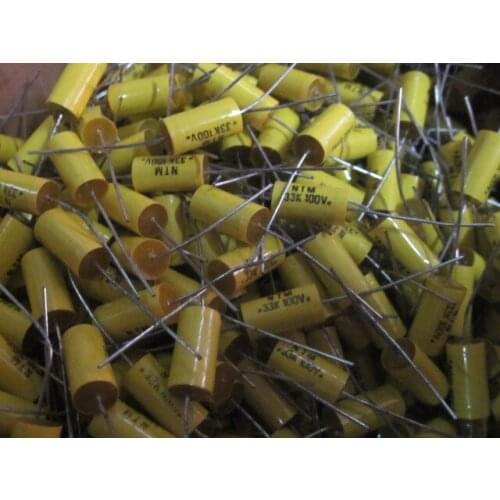 Original new 100% axial capacitance 0.33uf 100V 330nf100v 334/100v 6mm*13mm (Inductor)