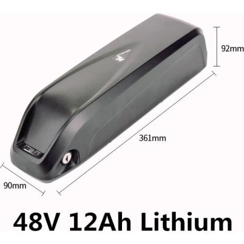 Rechargeable 48V 12Ah lithium battery pack Downtube 1000w for ebike mountain bike electric bicycle+3A charger