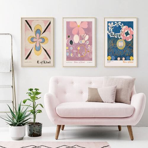 Hilma Af Klint Poster Neutral Canvas Painting Nordic Abstract Floral Art Print Modern Wall Picture For Living Room Home Decor