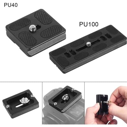 PU40 PU50 PU60 PU70 PU100 Quick Release Plate with 1/4 Inch Screw Mount for Tripod Monopod Ballhead VDX99