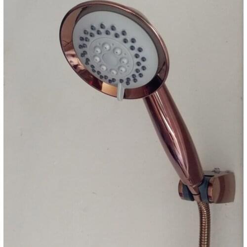Rose Gold handheld shower ABS 3 Function Hand Held Shower Head &150cm shower hose & ABS Shower Holder SH909