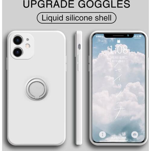 Luxury Liquid Silicon Case For iPhone 12 11 Pro Max XR X XS Max Camera Lens Protection Case For iPhone 6S 7 8 Plus SE Back Cover