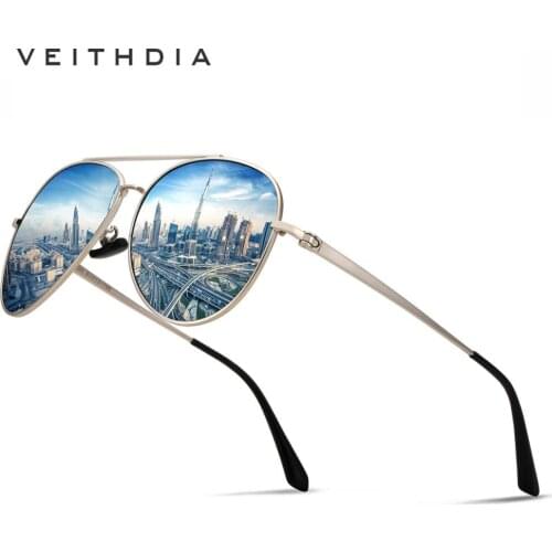 VEITHDIA Men Glasses Vintage Polarized UV400 Sunglasses Classic Brand Sun glasses Coating Lens Driving Eyewear For Men/Women