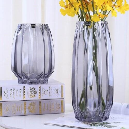 Flower Vase Home Decor Transparent Terrarium Color Room Decoration Accessories For Living Room Glass нтерьер для дома декор дома