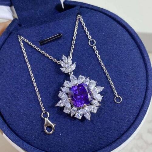 Designer Fashion 925 Sterling Silver Jewelry 3A Cubic Zirconia Party Necklace