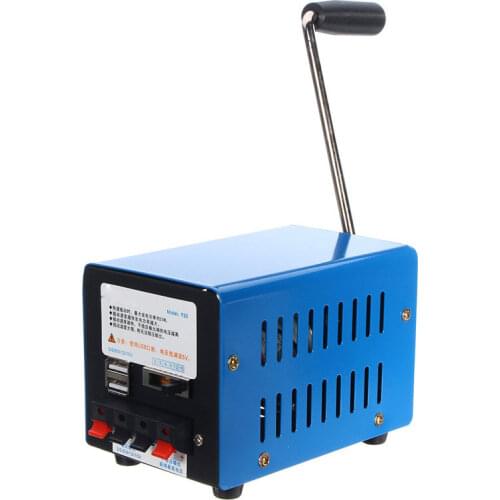 High Power Charger Portable Emergency Hand Power Hand Crank USB Charging Emergency Survival Blue Hand Crank Generator