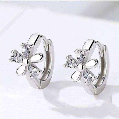 Sole Memory Exquisite Zircon Flower Fashion Temperament 925 Sterling Silver Fashion Female Dangle Earrings SEA548