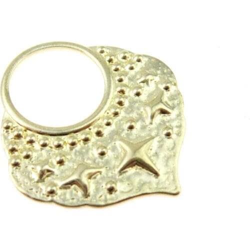 Brass earring charm Star fringe pendant 26.8x24.7x1.4mm brass dangle pendant -6pcs R1532