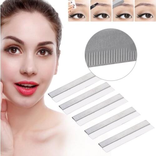 100Pcs Maquiagem Eyebrow Trimmer Stainless Steel Women Eyebrow Knife Safety Blades Professional Makeup Eyebrow Blade