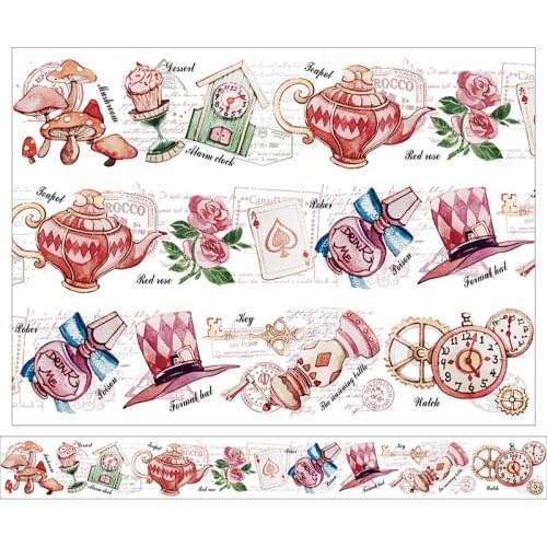 2M Alice In Wonderland Afternoon Tea Hat Masking Tape
