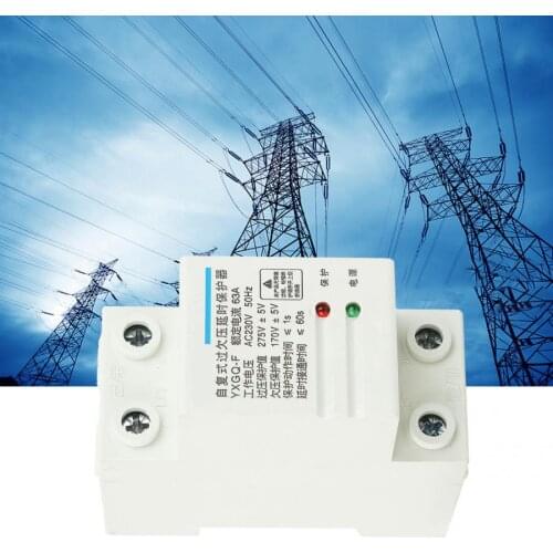 2P 63A 3-Phase 4-Wire Automatic Recovery Over & Under Voltage Relay Protective Device