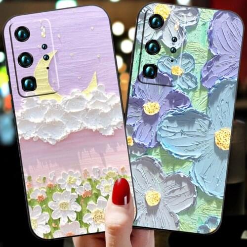 3d Relief Flower Coque Fundas Samsung Galaxy S21 Ultra Case Cover Galaxy S8 S9 S10 Plus S30 Smart Phone Bag Moon Star Back Capa