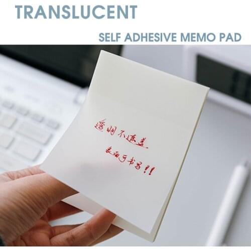 50 sheets Translucent Self Adhesive Memo Pad Sticky Notes Bookmark Marker Memo Sticker Paper Student office Supplies