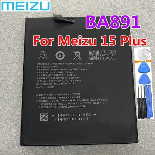 Meizu New Original 3500mAh BA891 Battery For Meizu 15 Plus 15+ MeiLan 15Plus M891Q M891H Battery