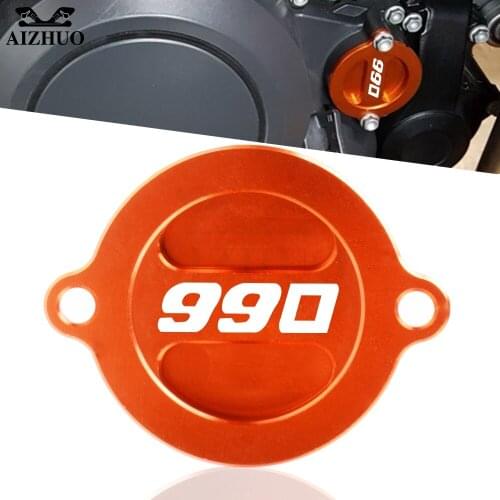 CNC Aluminum Motorcycle Engine Oil Filter Cap Oil Fuel Tank Cover For 990 Adventure 2011 2012 Adventure Baja 2013 / R 2012