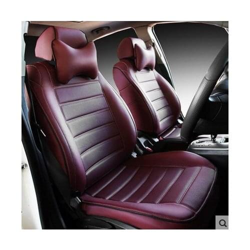 Customize new leather car seat covers for vw cc passat jetta phaeton touareg polo bora tiguan golf lavida santana beetle cushion