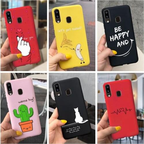 For Samsung Galaxy A20 Case SM-A205F Cute Candy Painted Back Cover For Samsung A20 A30 GalaxyA30 A305F Phone Case Soft TPU Funda