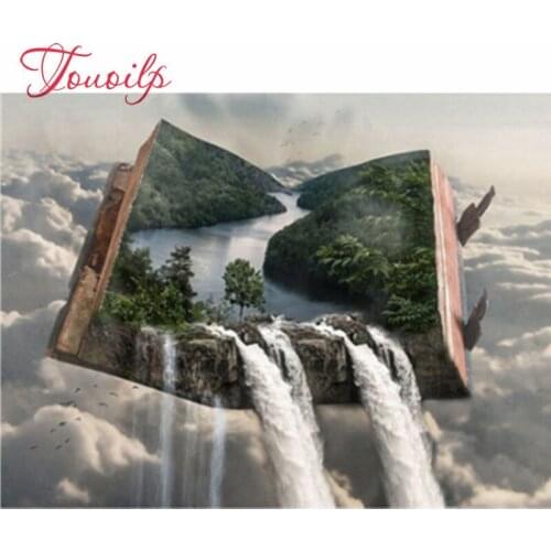 Diamant peinture livres diamant mosaïque paysage point de croix Kit ensemble diamant broderie carré Art cadeau décoration