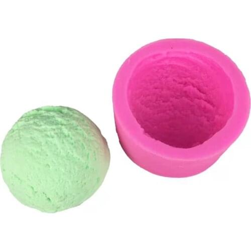 Ball Ice Cream Mold Silicone Candle Soap Mold Fondant DIY Decorating Mould Plaster Aromatherapy Pendent Molds