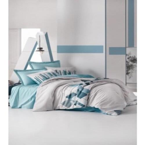 Cotton Box Ranforce Nesto Duvet Cover Set - 100% Cotton Duvet cover: 160x220 Bed sheet: 160x240cm