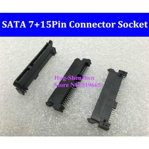 7+15Pin 15+7P 22PIN SATA hard disk interface socket connector 90 degrees leg H:4.2mm