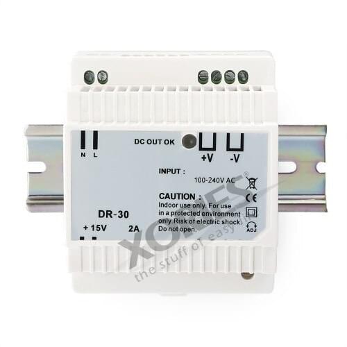 30W 15V 2A Din Rail Power Supply for HOMSECUR Video Door Intercom System