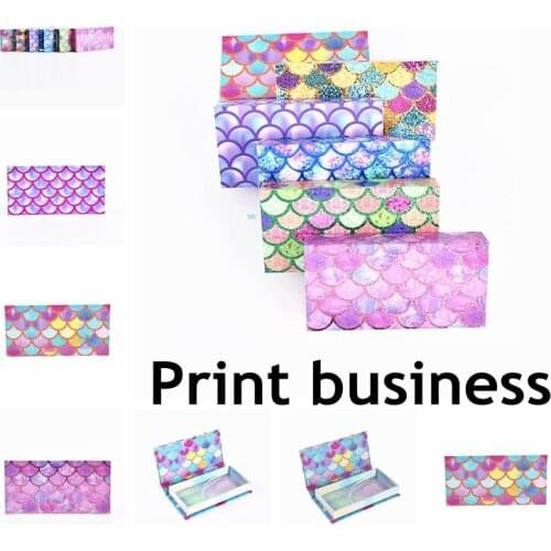 Lash Boxes Packaging Eyelash Packaging Wholesale Bulk 10-100 Pcs 25mm Mink Lashes Case fish scale Eyelashes Package Custom Logo