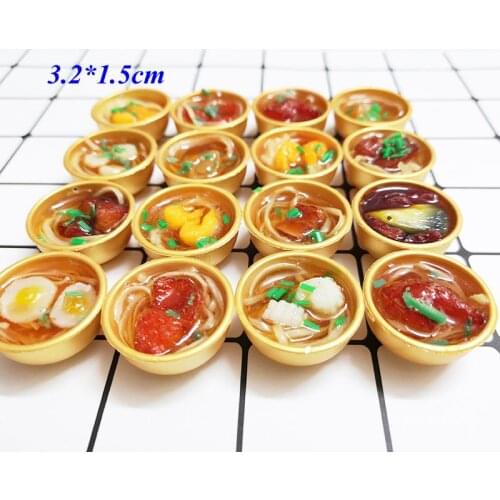 2pcs 1:6 Scale Dollhouse Miniature Chinese Rice Cuisine Dessert Noodles Pretend Food For Barbies Blyth BJD 1/6 Doll Kitchen Toys