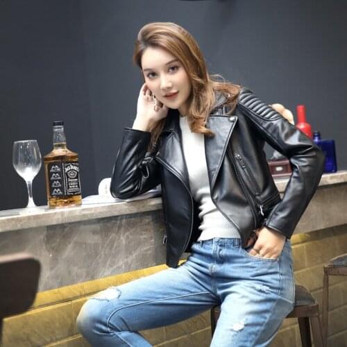 Genuine Leather Jacket Women 2020 Spring Autumn Sheepskin Coat Slim Fashion Motorcycle Leather Jackets Chaqueta Mujer