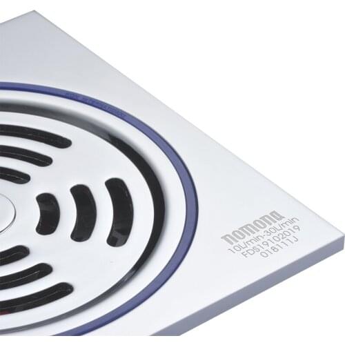 Backflow preventer brass square floor drain with auto close for shower bathroom floor drain