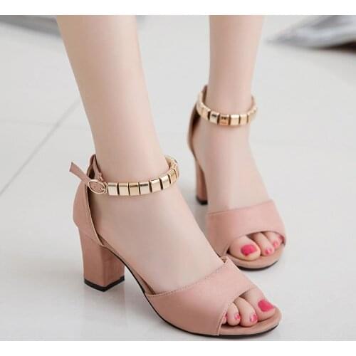 2019Hot Summer Women Shoes Pumps Dress Shoes High Heels Boat Shoes Wedding Shoes Tenis Feminino With Peep Toe Sandals Casual