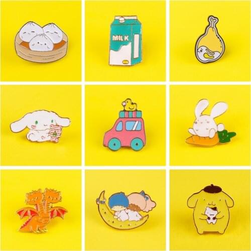 Cute Cartoon Badges for Backpack Badges for Clothes Lovely Animal Enamel Pins for Backpacks Clothes Lapel Pin Badge Jewelry Gift