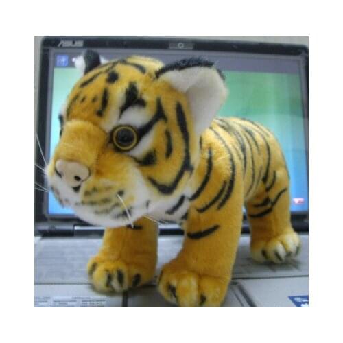 Cute simulation yellow tiger toy plush high quality standing tiger doll gift about 30cm 2807