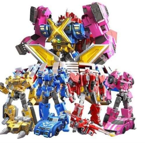 Mini Force Transformation Robot Toys Action Figures MiniForce X Simulation Car Airplane Deformation Mini Agent Toy Gold Ver