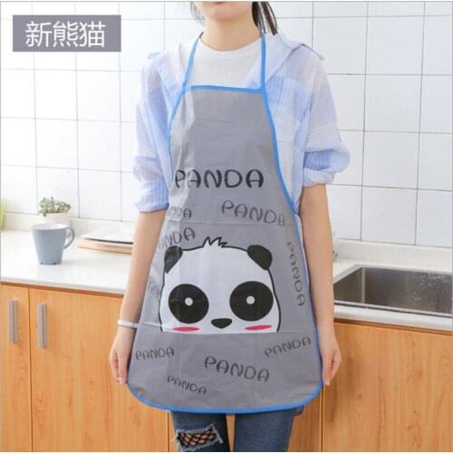 Cartoon Kitchen Aprons Waterproof Cooking Oil-proof Antifouling Chef Apron Household Cleaning Pinafore