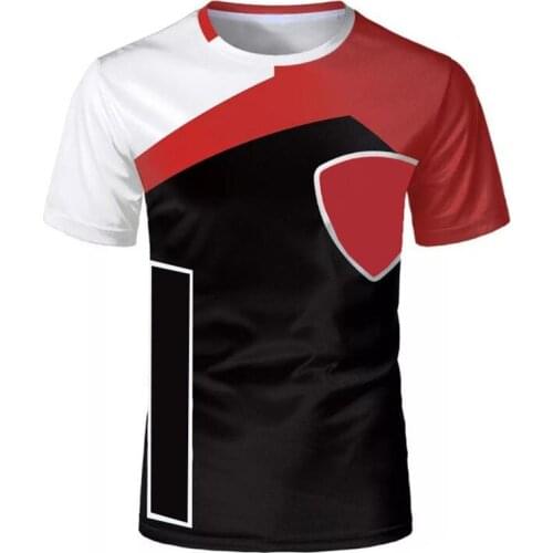 Mens short-sleeved 2020 summer new racing team overalls half-sleeved T-shirt customized plus size