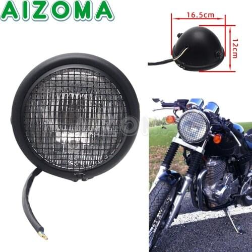 For Harley Suzuki Honda GN125 Choppers Bobber Old School Motorcycle Retro Head Light Headlamp Grille Cover Cafe Racer Headlight