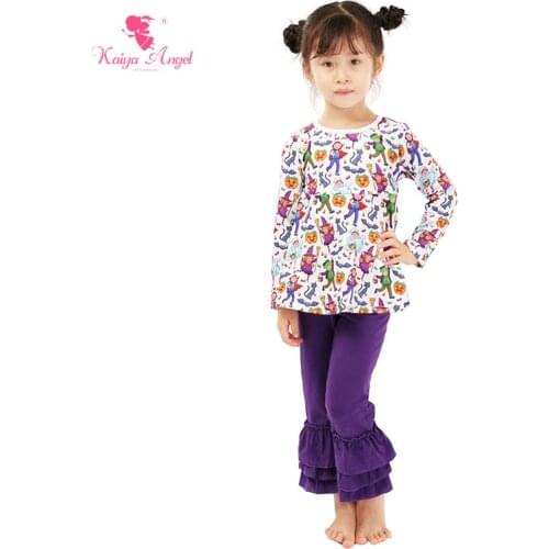 2018 Kaiya Newest Halloween Costumes Wholesale Toddler Kids Fall Clothing Outfit Clothes Birthday Baby Summer Pajamas Sets