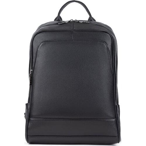 New Brand 100% Genuine Leather Men Backpacks Fashion Real Natural Leather Student Backpack Boy Luxury Large Computer Laptop Bag