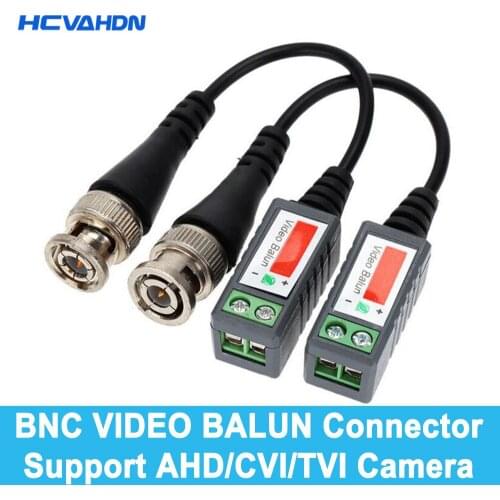 HCVAHDN 10pcs CCTV Video Balun Passive Transceivers 2000ft Distance UTP Balun BNC Cable Cat5 CCTV UTP Video Balun