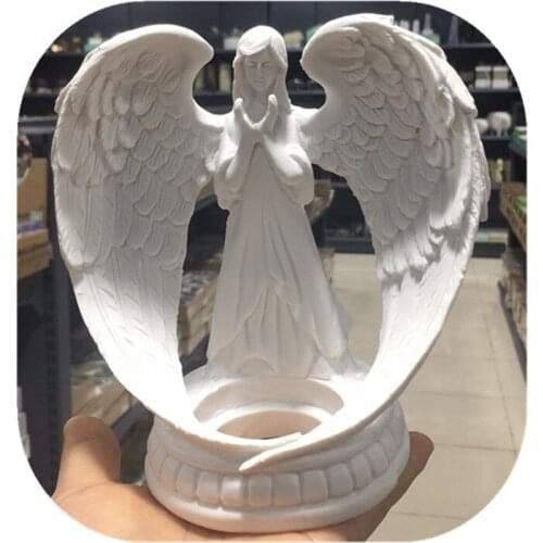 New arrivals big size Resin angel wings sphere stand holder for home decoration1pcs