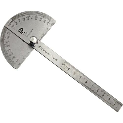 Professional Stainless Steel protractor angle finder 180 Degree Adjustable Woodworking Measurement plastic Protractor Ruler