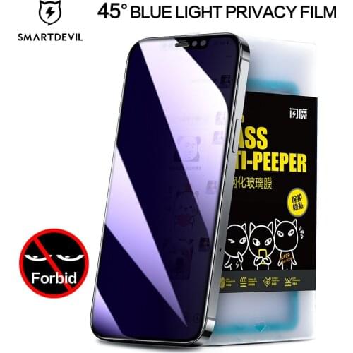 SmartDevil For iPhone 12 Glass For iPhone 12 Pro Max Screen Protector Full Coverage Dust-proof Anti-blue Privacy