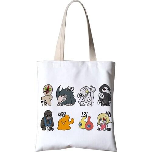 SCP Foundation Canvas School Bookbag Shopper Bags Women Shoulder Travel Bags SCP Crossbody Bags for Women DIY Messenger Bag